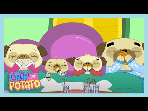 ¡Palomitas de maíz y una película! | Chip and Potato | Wildbrain Niños