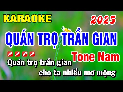 Karaoke Quán Trọ Trần Gian Tone Nam (Cm) Âm Thanh 2025 | Hoài Phong Organ