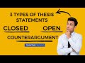 Thesis Statement Types and Characteristics