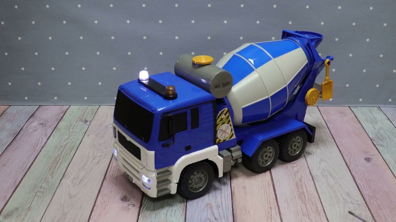 Бетономешалка Double E р/у световые эффекты 1:20 - видео
