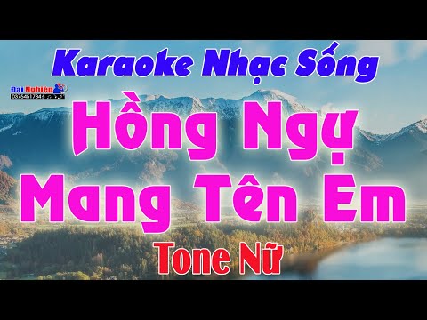 ✔️ Hồng Ngự Mang Tên Em Karaoke Tone Nữ Nhạc Sống 2021 || Karaoke Đại Nghiệp