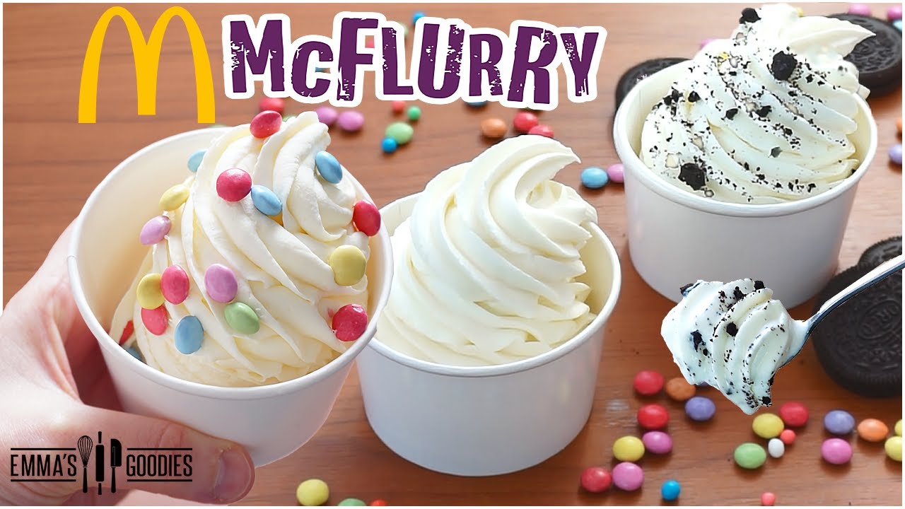 3 Ingredient MCDONALD'S MCFLURRY! Instant SOFTY ICE CREAM RECIPE! No machine
