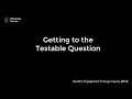 Experimental Variables and Testable Questions