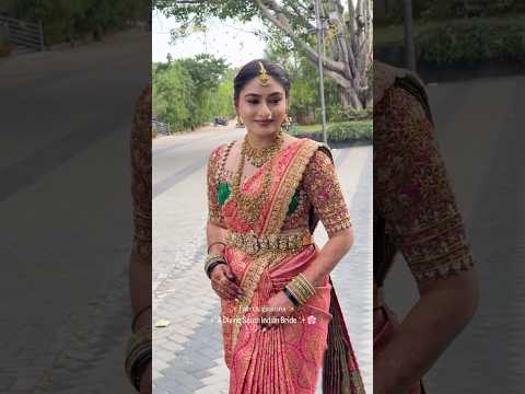 South Indian Muhurtham Bride Looking Like a Devat | Bridal Saree | Beautiful Bride | Jasmine Jadai
