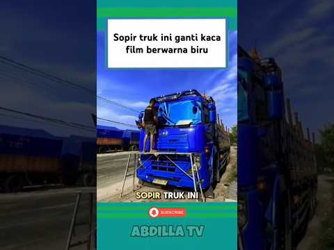 Ganti kaca film truknya jadi berwarna biru โ๏ธ #shorts