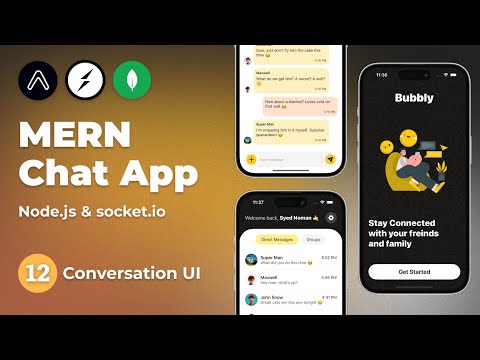 Build a Full Stack Chat App using Socket.io & Expo Router #12 - Conversation UI
