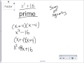 Factoring and Polynomial Concepts