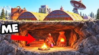 YouTube thumbnail for Memeio's video titled 'Living Underneath a Monument in Vanilla Rust'