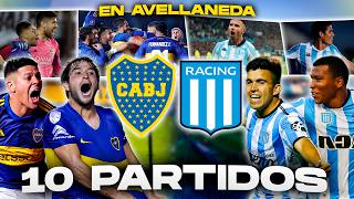 LOS ÚLTIMOS 10 PARTIDOS ENTRE BOCA JUNIORS Y RACING EN AVELLANEDA