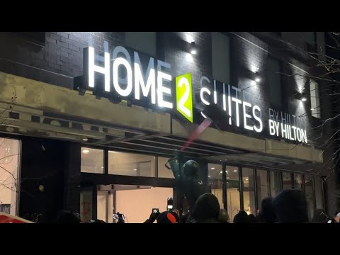 LIVE- Protest outside ICE hotel