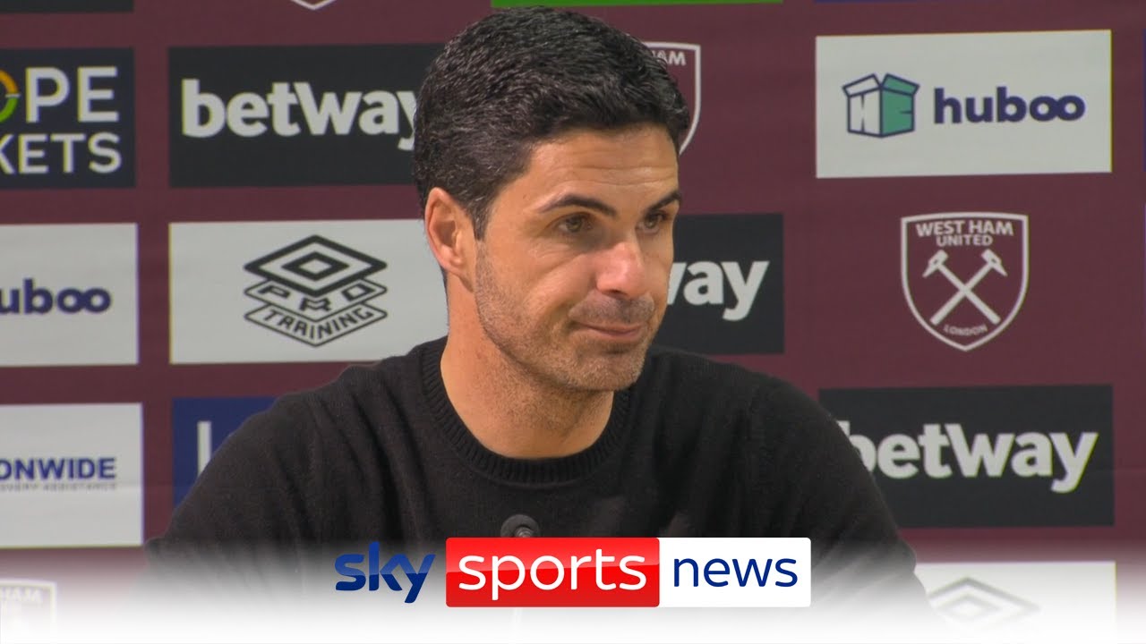 Mikel Arteta reacts to Arsenal’s draw with West Ham