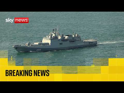 Russian warship 'fires warning shots at yacht in English Channel'
