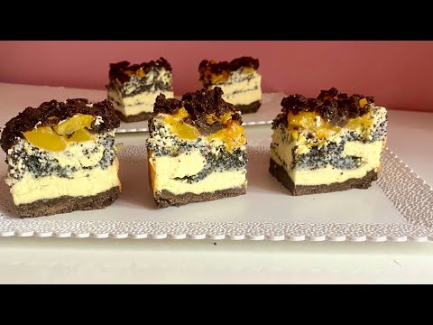 Популярний Польський Сирно - Маковий Пиріг з Персиками!