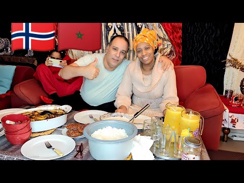 عائلة مغربية فيلاج النرويج/اول فطور لنا في رمضان/رمضان مبارك سعيد