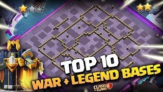 New Th17 War + Legend Bases🔥Th17 Anti RC Charge & Anti Root Rider | Best Th17 Legend Base 2025🤞