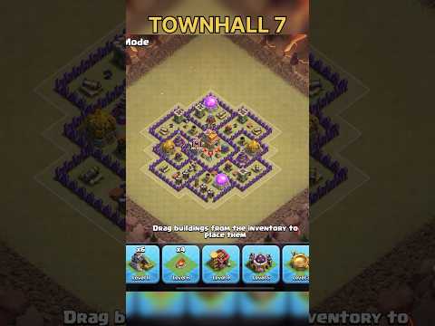 Best TH7 Ranked match Base #coc #clashofclans #ytshorts