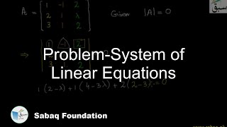 Problem-System of Linear Equations