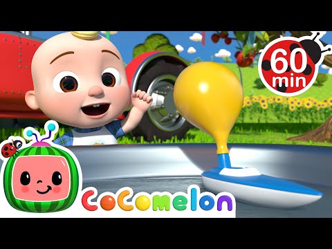 Balloon Boat Race! | Cocomelon | Party Playtime Nursery Rhymes and Kids Songs!