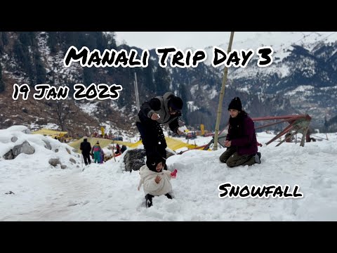 Manali trip Day 3☃️🏔️#manali #solangvalley #snowfall #manalivlogs #vlog #vlogging #mountains #snow