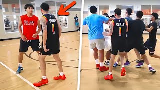FIGHT BREAKS OUT DURING 5v5 BASKETBALL RUNS! Heated Brawadis Game