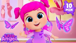 Fly Like A Shiny Butterfly  | Little Angel 😇 | Kids Learn! | Nursery Rhymes | Sing Along