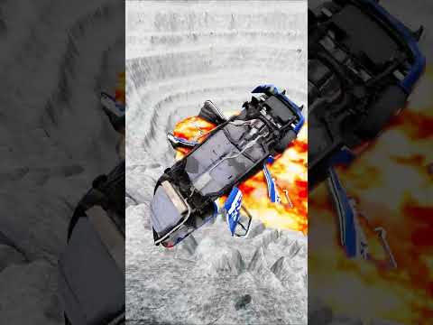 Police Car Vs Green Lava Pit #12 #shorts #shortsvideo #beamngdrive #lavapit