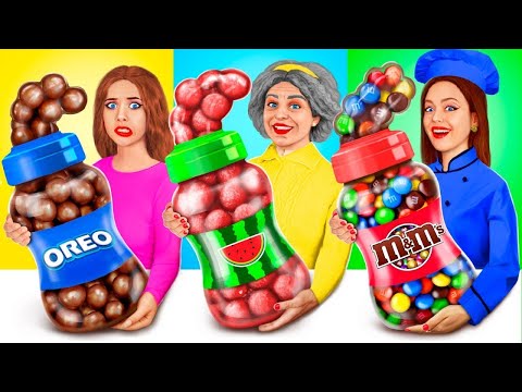 Desafío de Cocinar Yo vs Abuela vs Chef | Trucos y Recetas Secretas Durante 24 Horas por RATATA