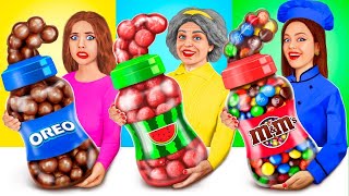 Desafío de Cocinar Yo vs Abuela vs Chef | Trucos y Recetas Secretas Durante 24 Horas por RATATA