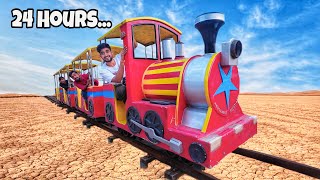 Surviving 24 Hours in a Mini Train Challenge