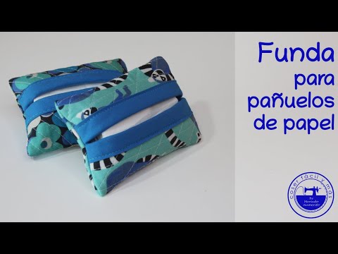 Funda para pañuelos de papel con retales