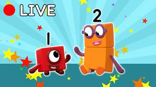 🔴 Dia da Amizade com o Numberblock Um! | Aprenda a contar LIVE | Numberblocks em Português Brasil