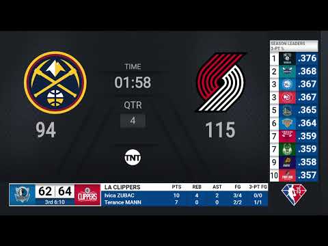 Nuggets @ Trail Blazers  | NBA on TNT Live Scoreboard