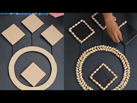 Amazing Home Decoration craft ideas | Waste cardboard and pista shell using wall decor | DIY decor