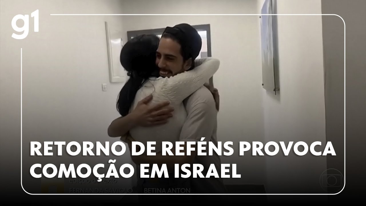 Jornal Hoje: reféns israelenses sequestrados por terroristas do Hamas voltam pra casa