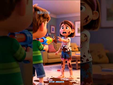 The James pulled a gun on poor Luna but then what happened 😱 😭 #shorts #usa #cartoon