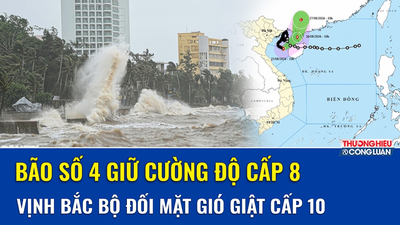 Tin bão mới nhất: Bão số 4 “lắc hướng” khó lường, Vịnh Bắc Bộ “oằn mình” hứng gió mạnh, sóng lớn