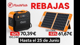 MINI ESTACIÓN DE ENERGÍA A101 Y PANEL SOLAR PLEGABLE TSP 60    ¡¡ EN REBAJAS !!  FLASHFISH