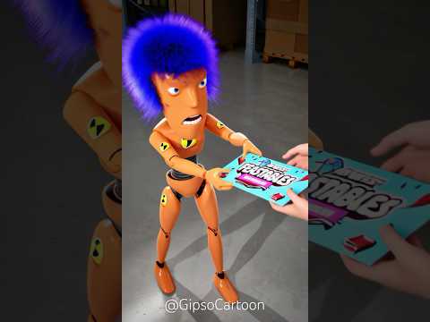 Funny Chocolate Fight between Dummy & Rumi 😱🍫😂 #GipsoCartoon #kpopdemonhunters