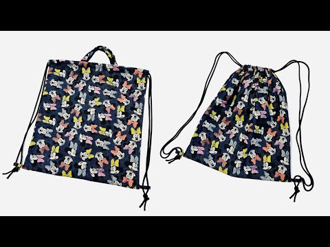 213 🎒A simple drawstring backpack sewing tutorial | Sewing ideas to sell or give away