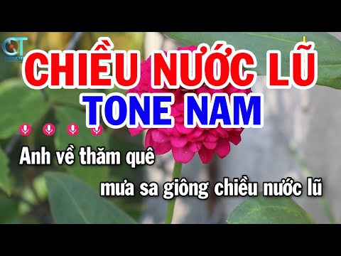 Karaoke Chiều Nước Lũ Tone Nam Bm || Nhạc Sống Tuấn Kiệt