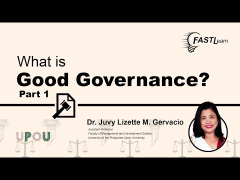 FASTLearn Episode 32 - What is Good Governance? Part 1