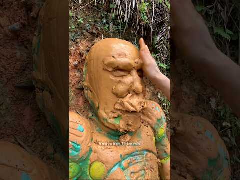 मिट्टी से Thanos बनाया 🤯 || Carriage house wooden artist || #shorts #trending