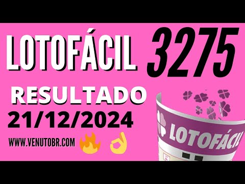 🍀 Resultado Lotofácil 3275