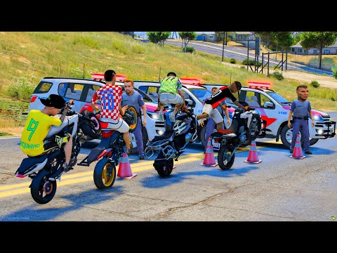 CAI NA BLITZ DE MINI MOTO ROUBADA COM MEU AMIGO no GTA 5 O FILME
