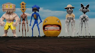 Zoonomaly Smile Boss and Tiger VS Shin Sonic VS Cartoon Cat VS Siren Head VS Pacman
