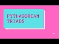 Understanding Pythagorean Triads