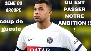 ÉNORME COUP DE GUEULE CONTRE LE PSG, OÙ EST PASSER NOTRE AMBITION ?
