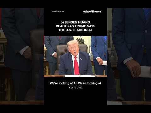 👀 Jensen Huang reacts as Trump says the U.S. leads in AI