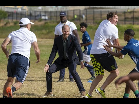 Prince William plays rugby on South Africa climate prize visit | AFP