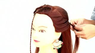 Top Hairstyle - elegant hairstyle for girls | hairstyle for traditional wear | open girls hairstyle